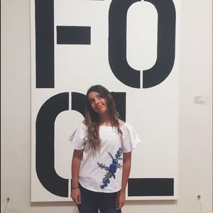 White off the shoulder top